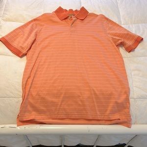 Gold Label peach golf shirt